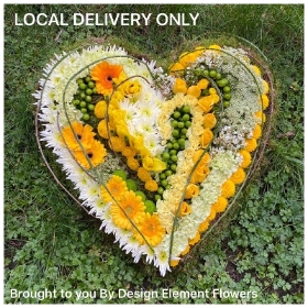 Luxury Clustered Yellow and Green Heart 