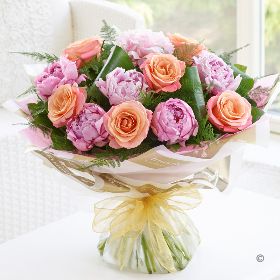 The Elegance Peony and Rose Hand tied STANDARD  H62431MS