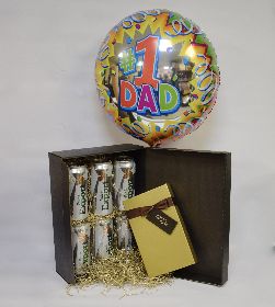 Father's Day Six Pack of Carlsberg Export Gift Set with 120g Chocolates and No1 Dad Balloon