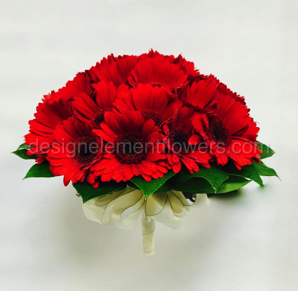 Red Germini Bridal Bouquet