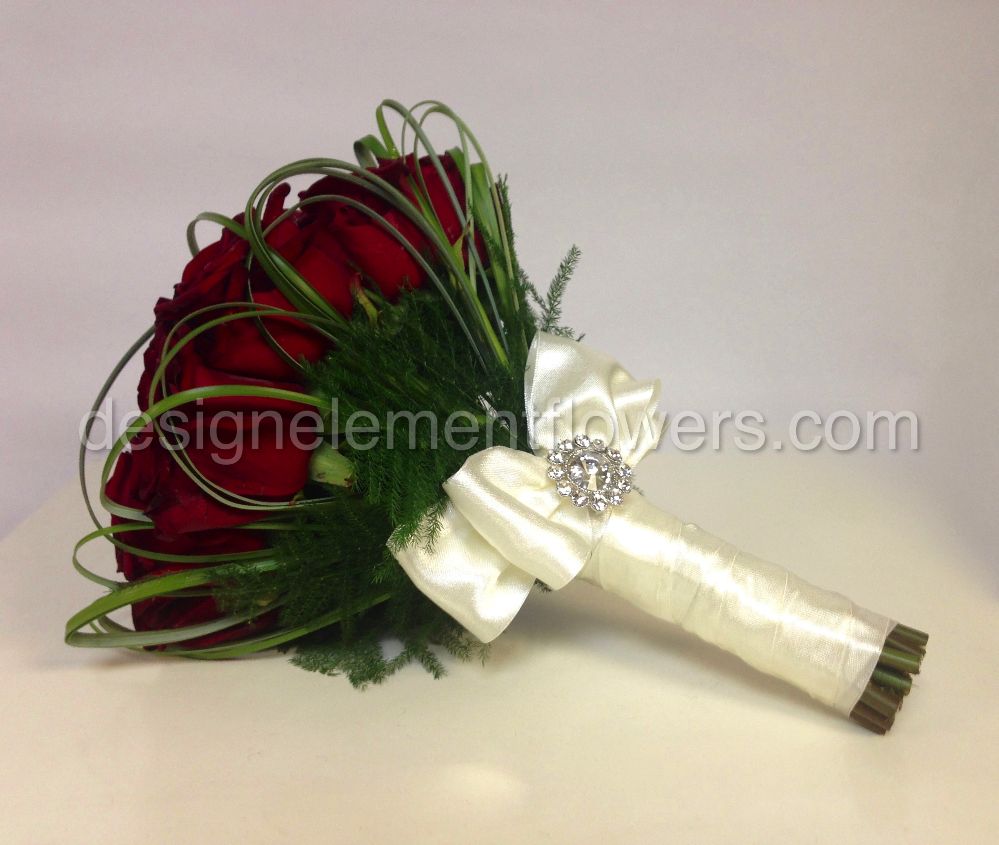 Bridal Bouquet Red Naomi Hand-tied 