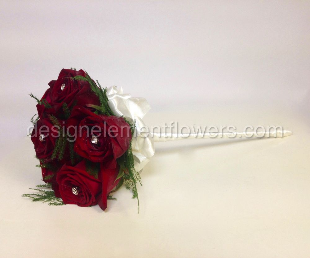 Bridesmaid Wand Red Naomi Roses 