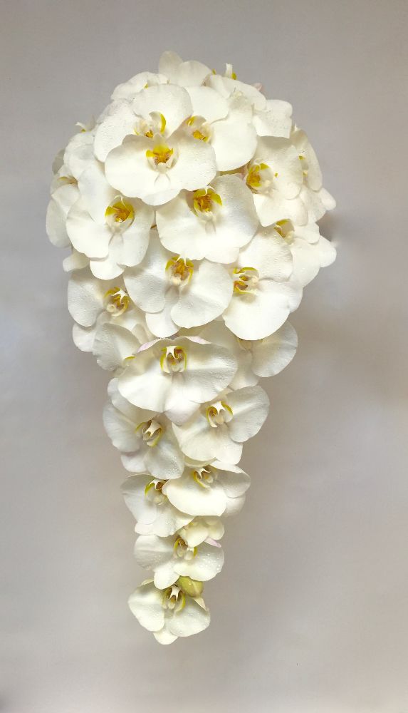 White Phalaenopsis Drop Shower Bouquet