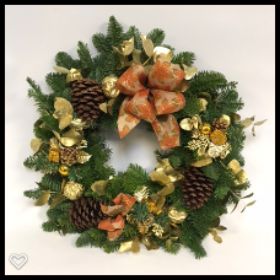 Christmas Golden Door Wreath Large 