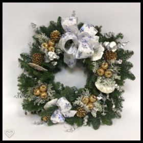 Christmas Frosty Door Wreath Large 