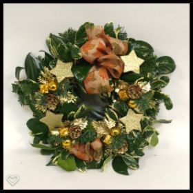 Christmas Golden Door Wreath Medium 