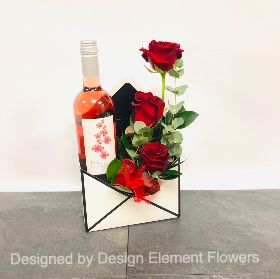 I Love You Message Arrangement with Rose Wine  From £32 