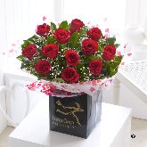 £44.99 All Loved Up Love Dramatic Dozen Rose Hand tied  V400032RS