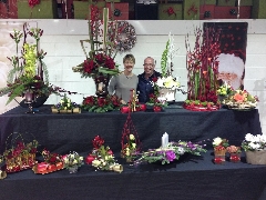 NEIL WHITTAKER & ALISON PENNO  Christmas Demonstration at Flower Vision Bristol Sponsored by Smithers Oasis UK 