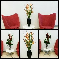 CORPORATE FLORAL ARRANGEMENTS WITH EXOTIC FLOWERS