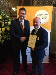 NEIL WHITTAKER AT HOUSES OF PARLIAMENT TO RECEIVE HONORARY FELLOWSHIP OF THE INSTITUTE OF PROFESSIONAL FLORISTS AWARD 2015 