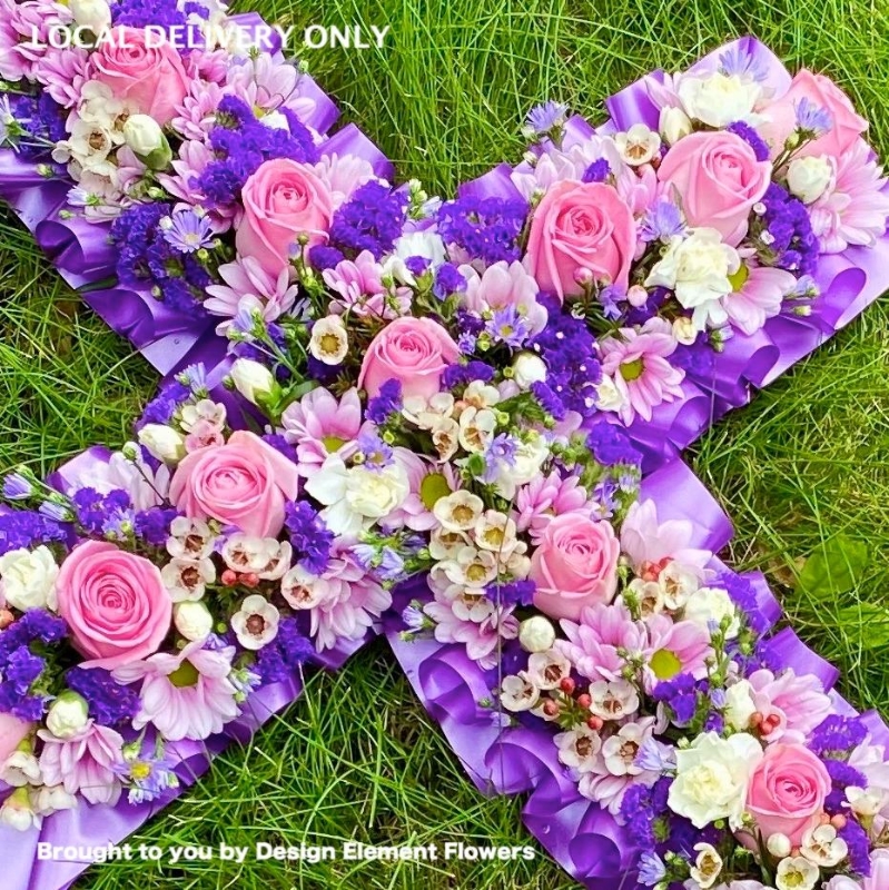 LOCAL Mixed Pink and Lilac, Purple Cross 