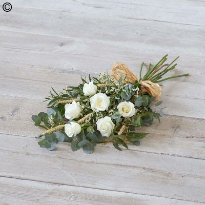 Simple Rose Sheaf White Roses hand delivered in Greater Manchester and Salford