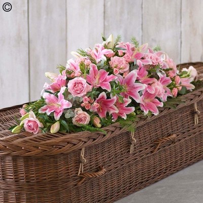 Lily & Rose Casket Spray Pink