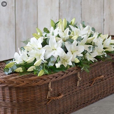 Lily Casket Spray White