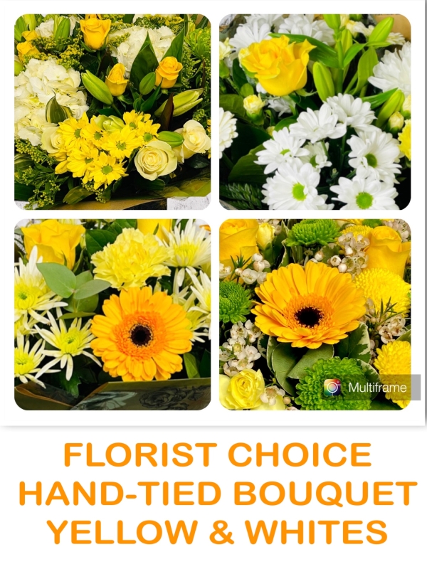 Florist Choice Hand tied Shades of Yellows 