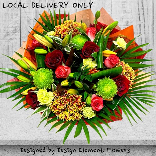  Lime,Orange & Red Surprise Hand-tied 