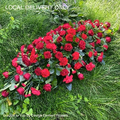 Red Rose , Red Carnation Coffin Spray 