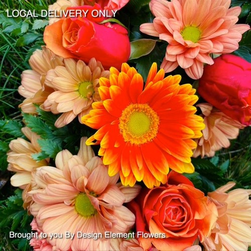 LOCAL Classic Shades of Oranges Mixed Wreath  