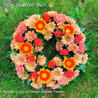 LOCAL Classic Shades of Oranges Mixed Wreath  