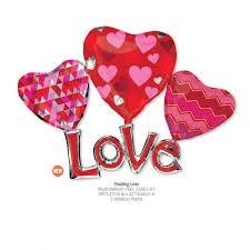 Multi Balloon Love Hearts Extra Large Shape