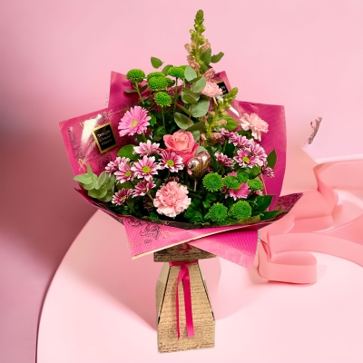 LOCAL Mothers Day Pink Surprise Front Facing Hand-tied 