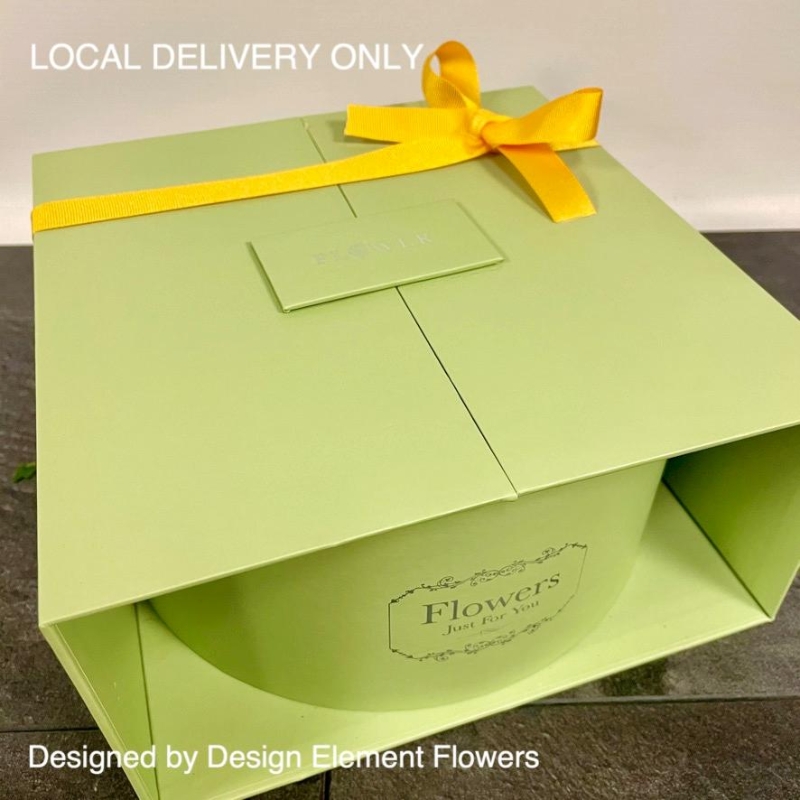 Alice Surprise Hatbox Yellows & Greens in Green Box 