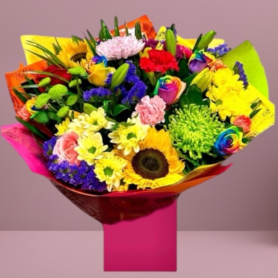  Kaleidoscope Hand-tied Bouquet INCLUDES LILIES 