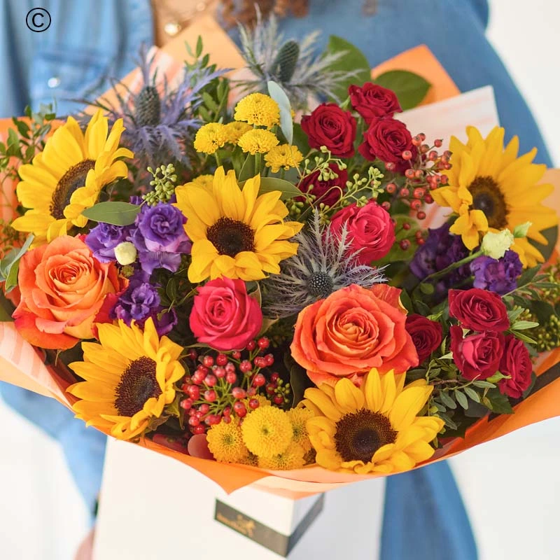 Luxury Autumn Classic Sunflower Handtied
