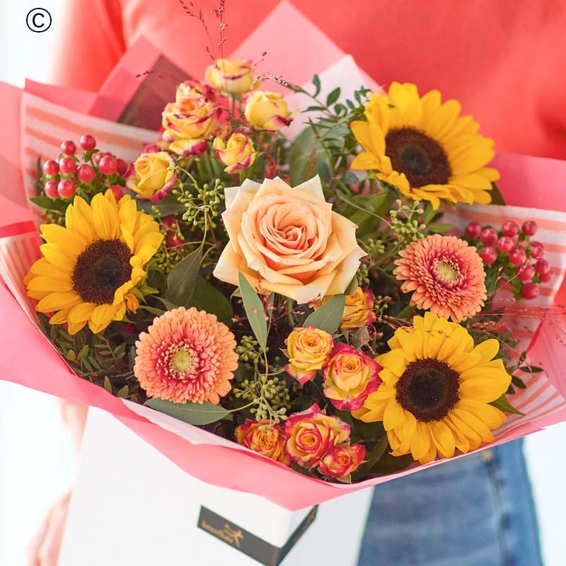 Autumn Interflora Sunflower Handtied 