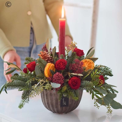 Interflora Classic Christmas Candle Arrangement 