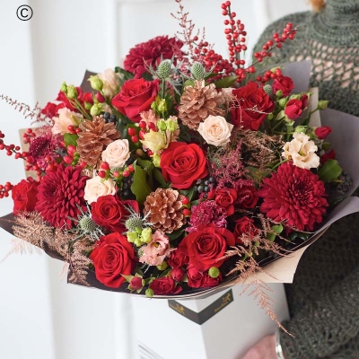 Interflora Fabulous Festive Celebrations Handtied Bouquet