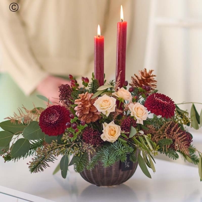 Interflora Luxury Christmas Candle Arrangement