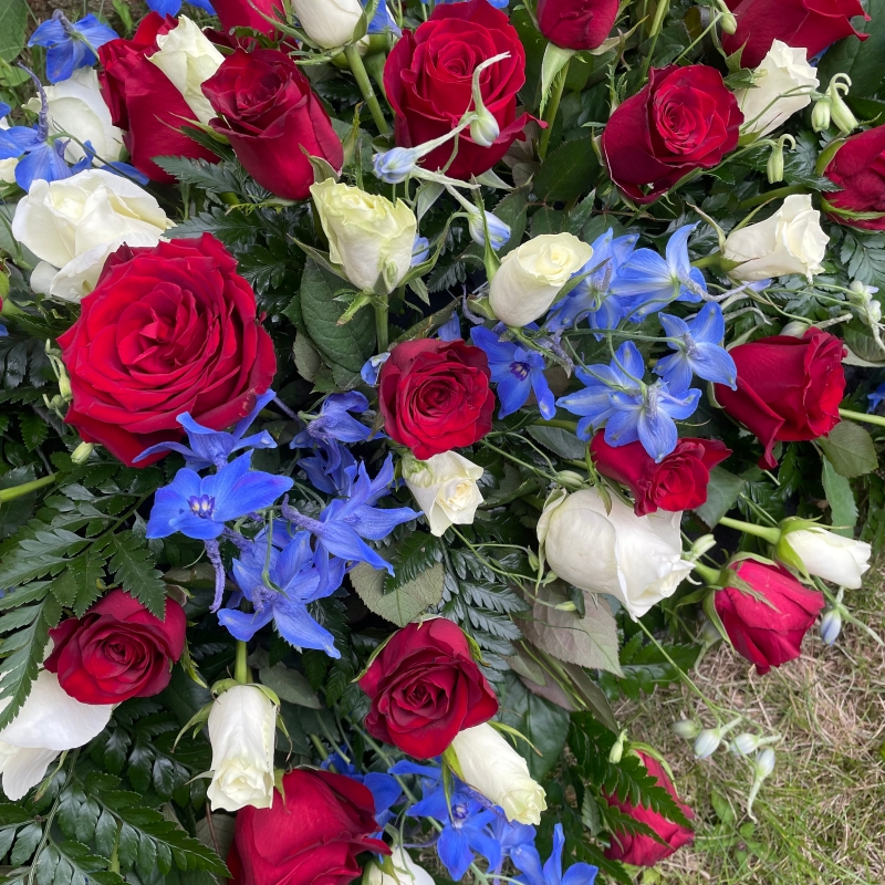 LOCAL Blue , Red & White Coffin Spray 