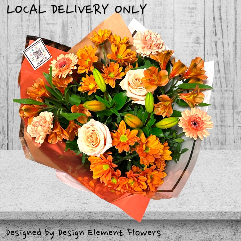 LOCAL Orange and Peach Delight Hand-tied 