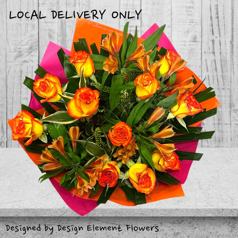 Summer High Life Rose & Alstro Handtied Bouquet 