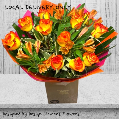 Summer High Life Rose & Alstro Handtied Bouquet 