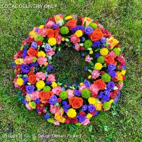 LOCAL Vibrant Rainbow Mixed Wreath