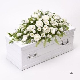 Childrens Casket Spray White