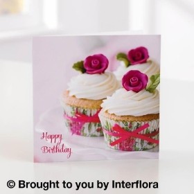 Happy Birthday Cupcake Greetings Card