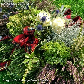 Scottish Woodland Natural Heather Casket Tribute 