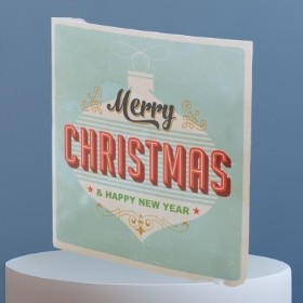 Cool Yule Bauble Greetings Card & Envelope can be added to your flowers to finish your gift 