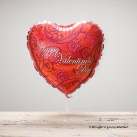 Happy Valentines Day Balloon can be added to your gift for delivery in Manchester , Salford , Eccles , Worsley , Irlam , Cadishead 