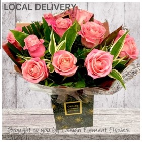 Luxury Pink Mondiel Rose Hand tied