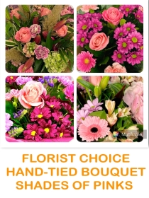 Shades of Pinks Florists Choice Hand-tied STANDARD 