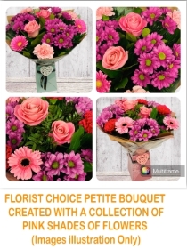 PETITE Shades of Pinks Florists Choice Bouquet