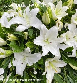 White Lily Casket Spray 