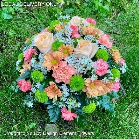 LOCAL Peach, Orange & Lime Green Loose Posy Pad