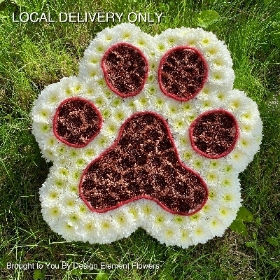 Paw Print Funeral Tribute  