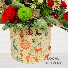 LOCAL Christmas Reindeer Hatbox 